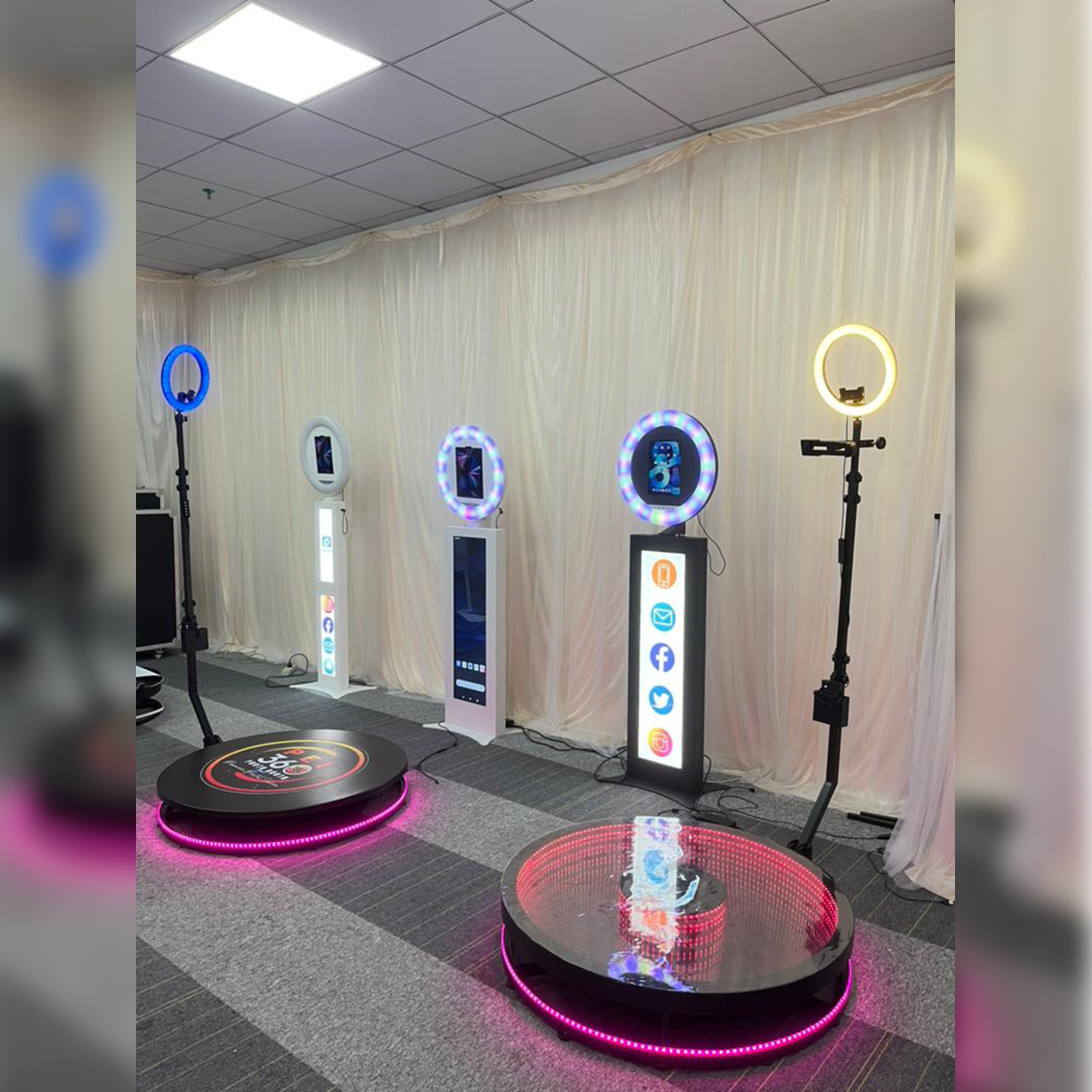 360 photo booth with a mirror glass platform, Image 2 of 8