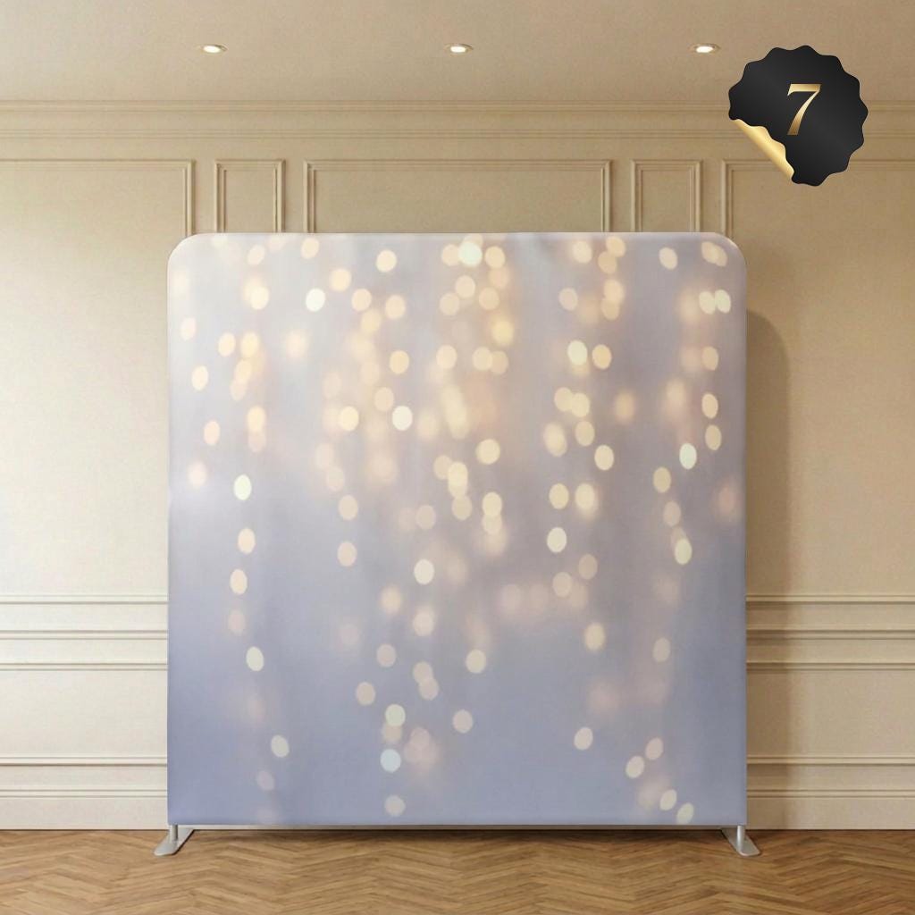 Photo backdrop 244x244 cm, champagne and gold glitter, Image 8 of 10