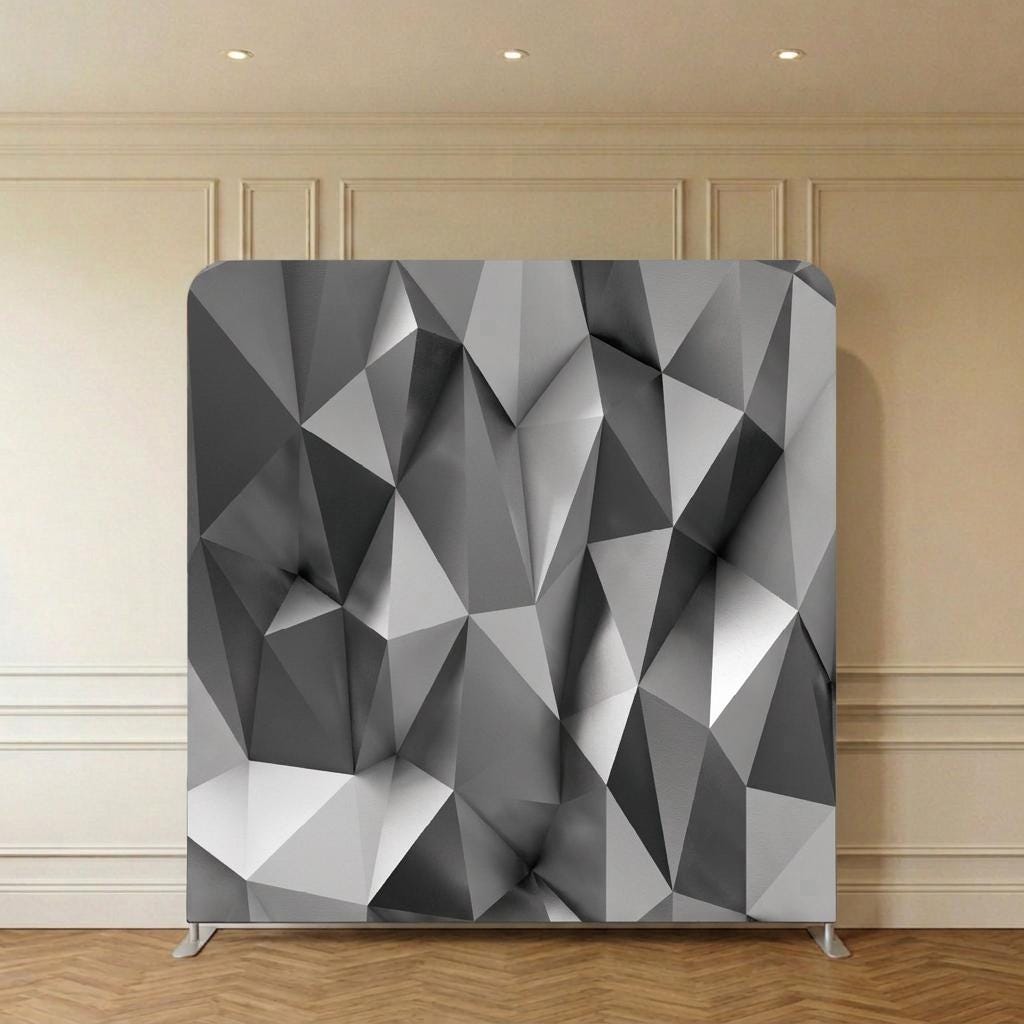 Photo backdrop 244x244 cm, navy and gold art deco, Image 9 of 10