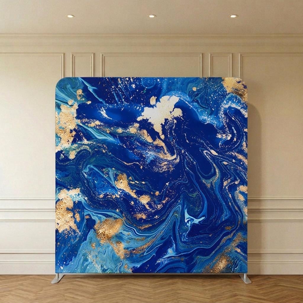 Photo backdrop 244x244 cm, pearl and marble, Image 3 of 9