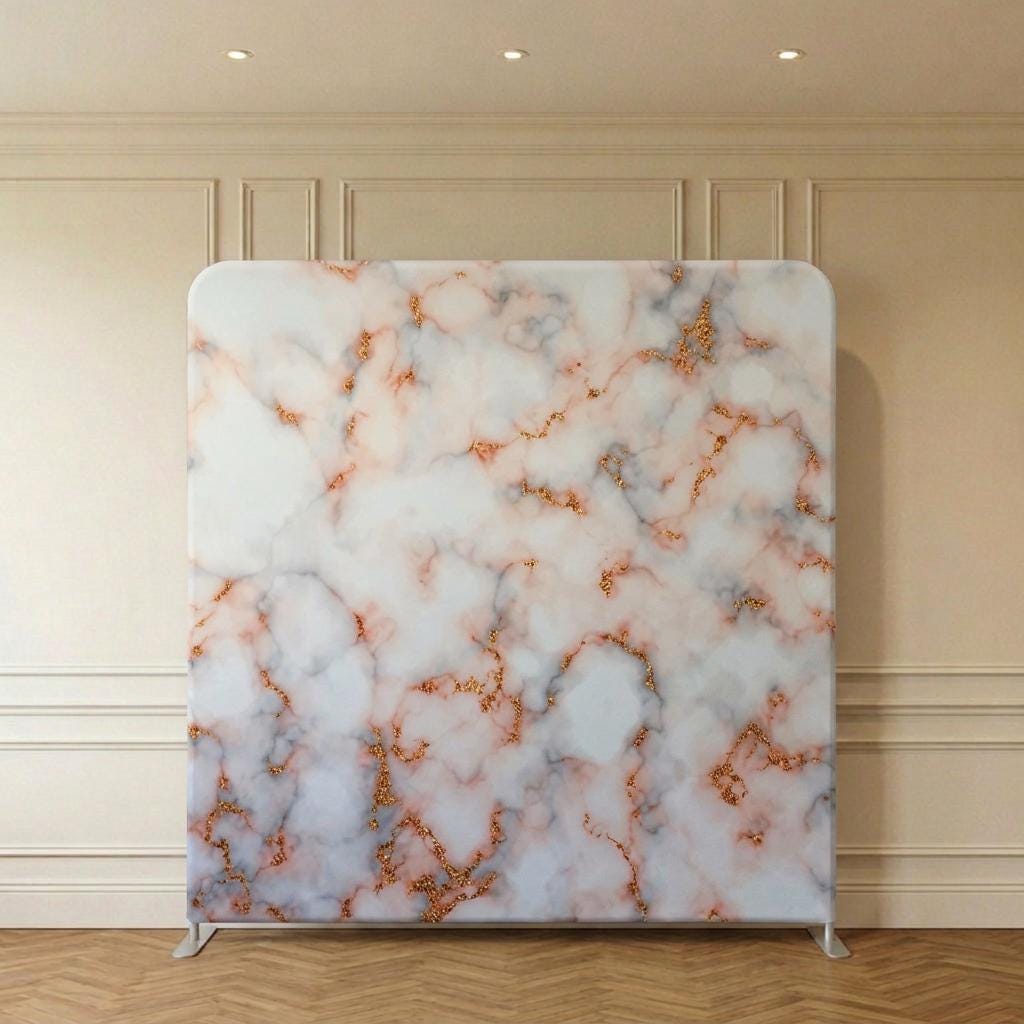 Photo backdrop 244x244 cm, pearl and marble, Image 4 of 9