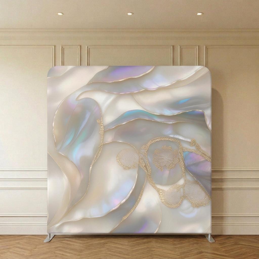 Photo backdrop 244x244 cm, pearl and marble, Image 2 of 9