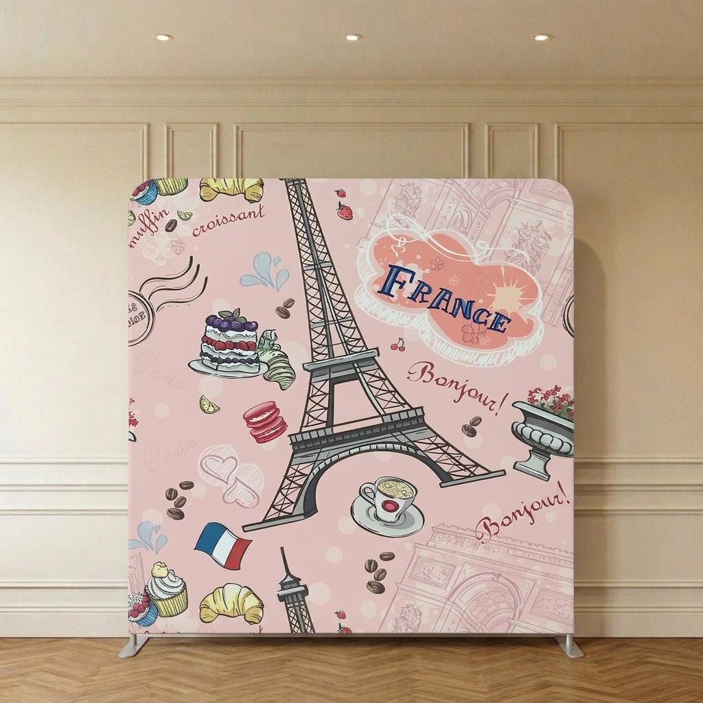 Photo backdrop 244x244 cm, pink and gold confetti, Image 7 of 10