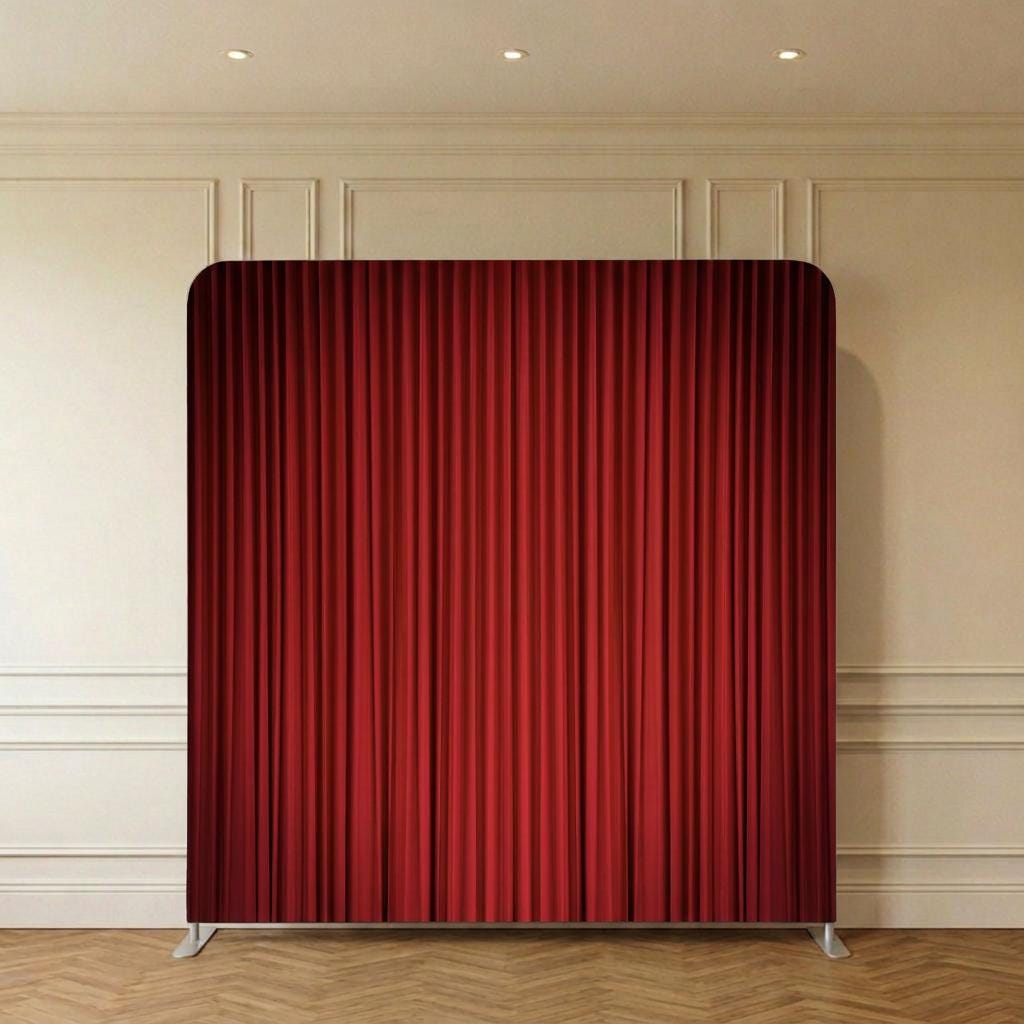 Photo backdrop 244x244 cm, red velvet, Image 2 of 9
