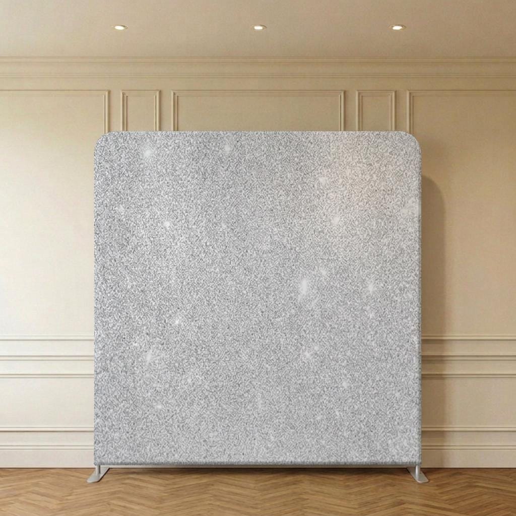Photo backdrop 244x244 cm, silver glitter, Image 4 of 9