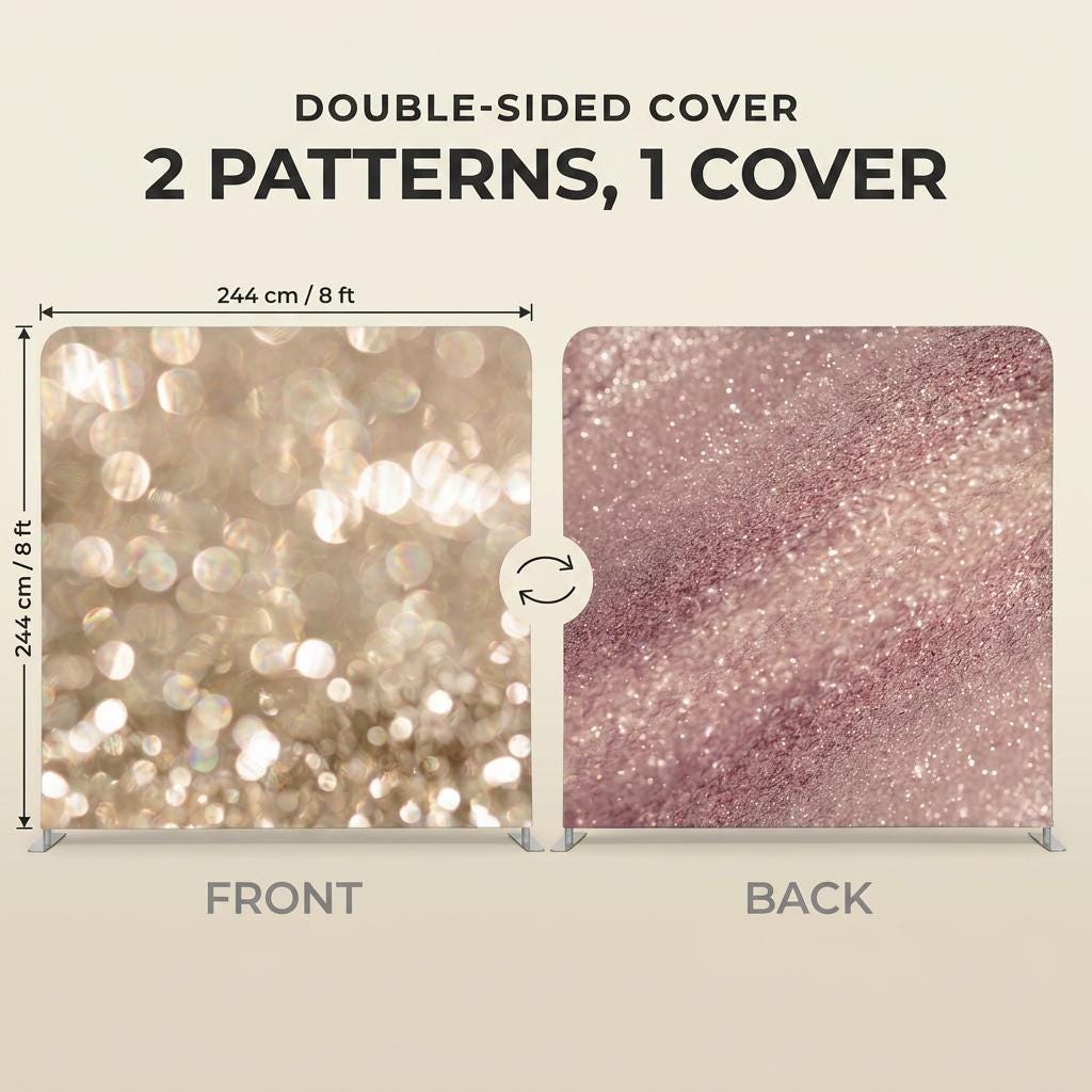 Photo backdrop 244x244 cm, silver glitter, Image 8 of 9