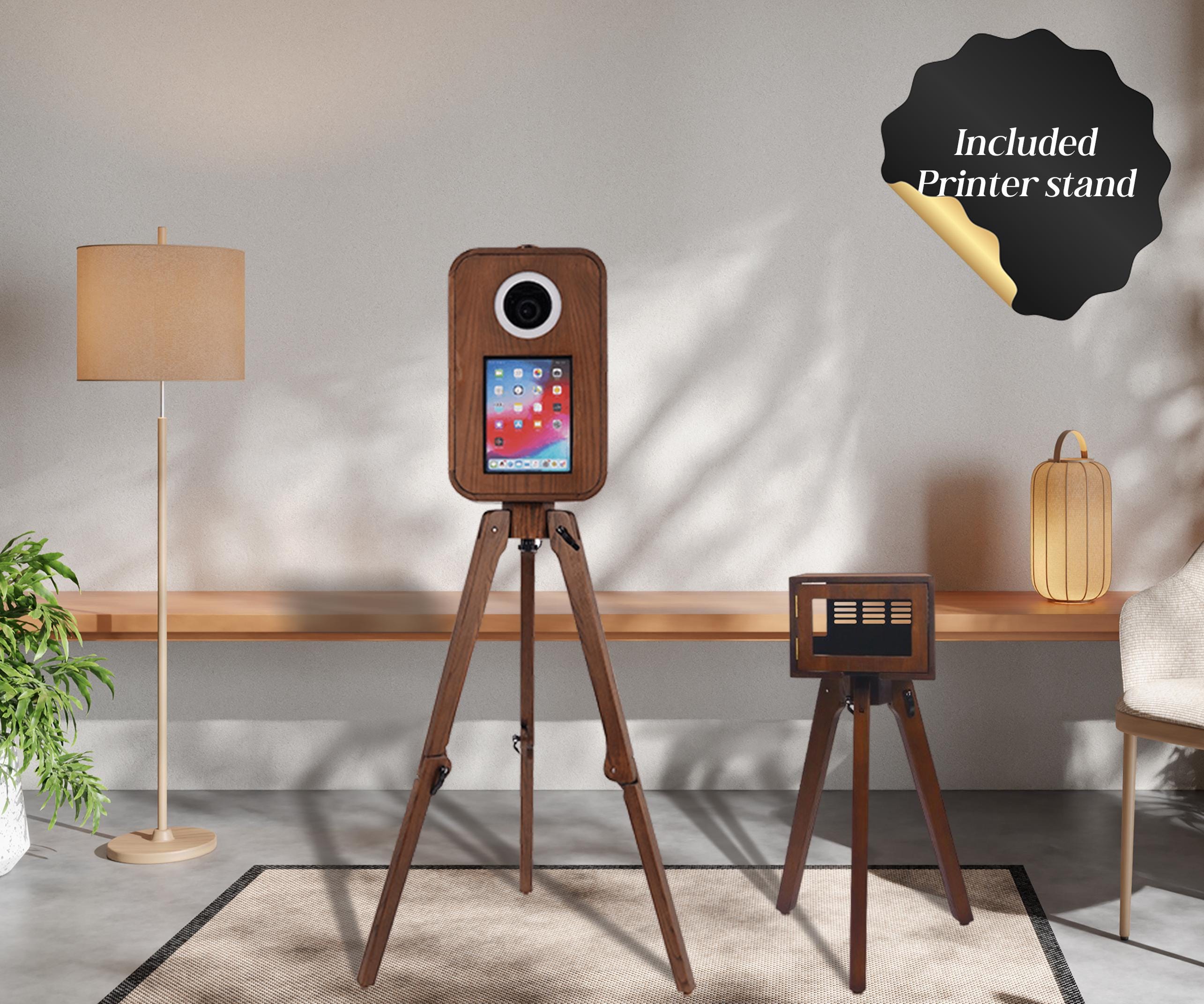 iPad photo booth in red oak, with ring light, Image 4 of 10