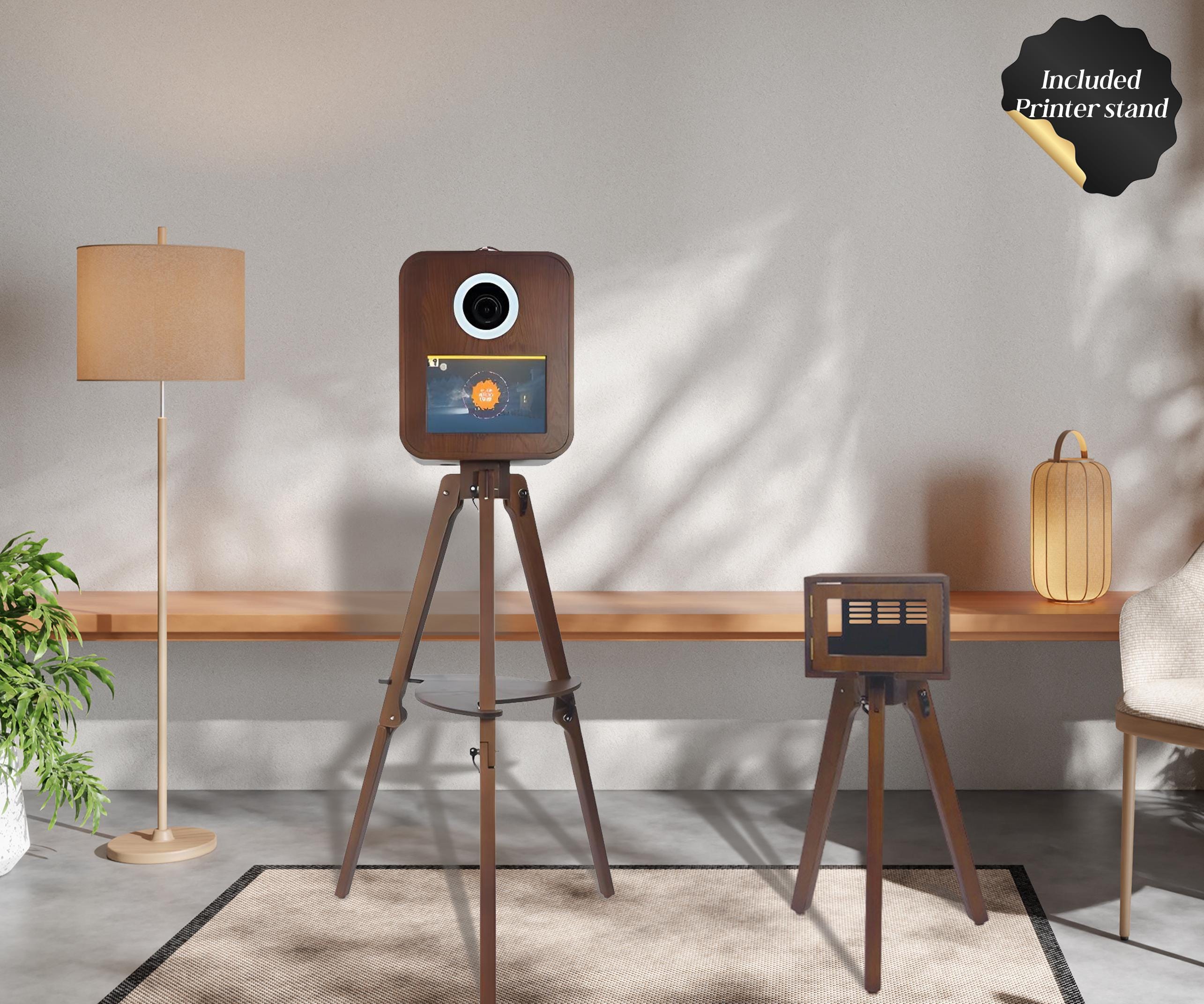 Wooden photo booth with touchscreen and mini PC, Image 3 of 9
