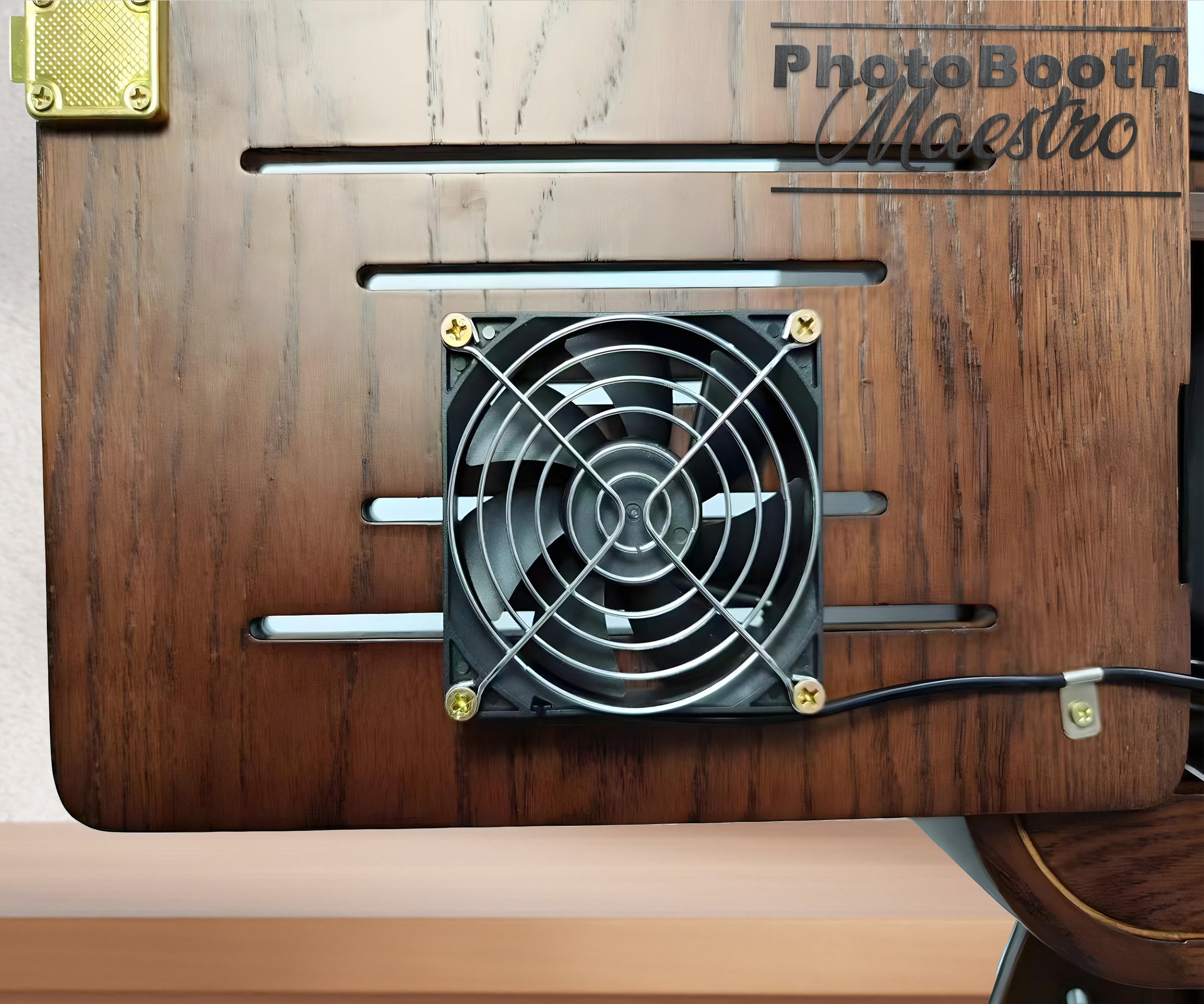 Wooden photo booth with touchscreen and mini PC, Image 9 of 9