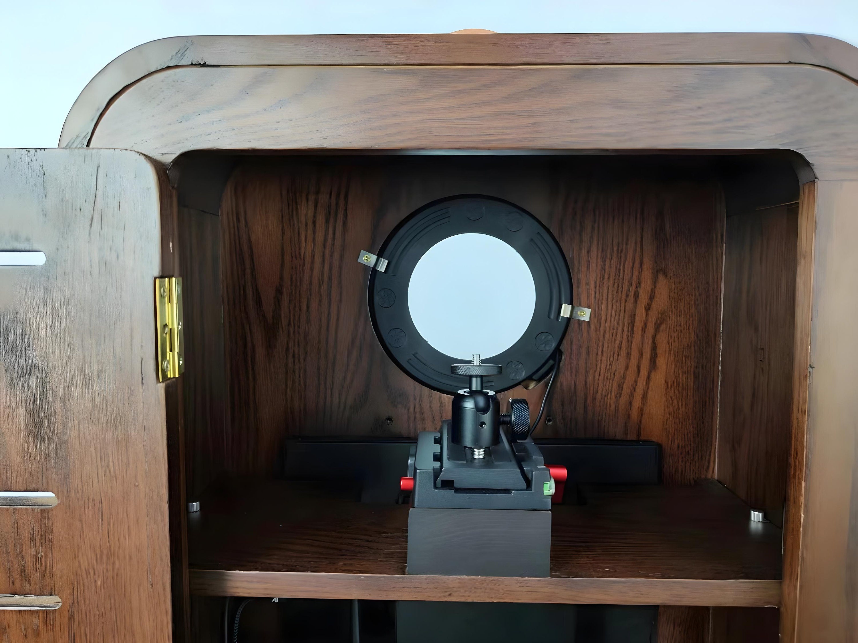 Wooden photo booth with touchscreen and mini PC, Image 6 of 9