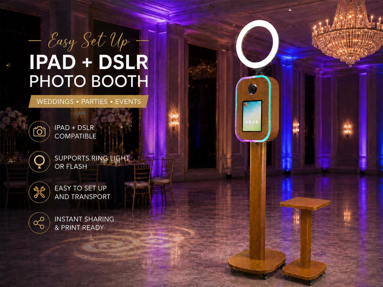 Photo booth shell in metal with a wood look, Image 6 of 6