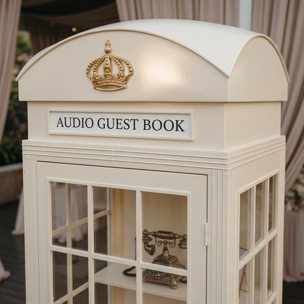 London phone box for an audio guest book, Image 9 of 10