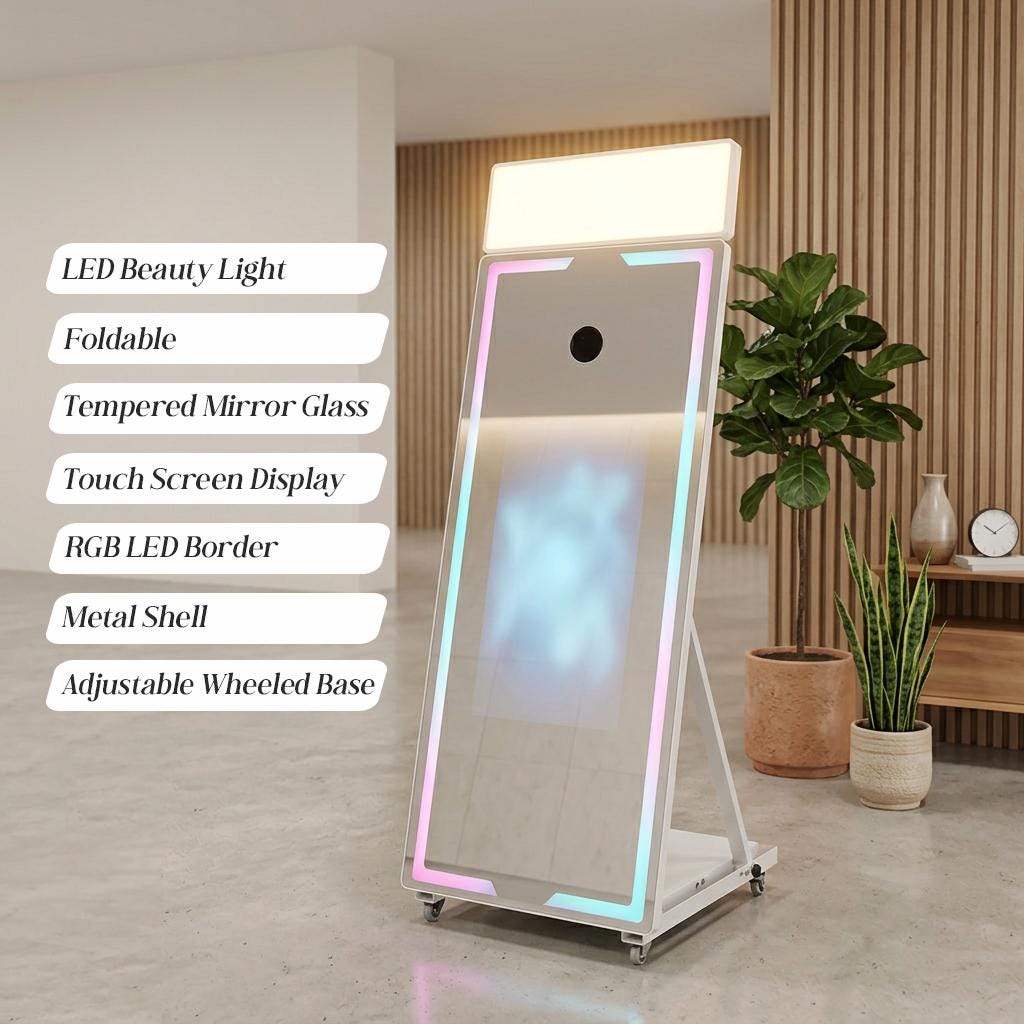 Magic Mirror photo booth, 40 or 65 inch, with touchscreen, Image 5 of 8