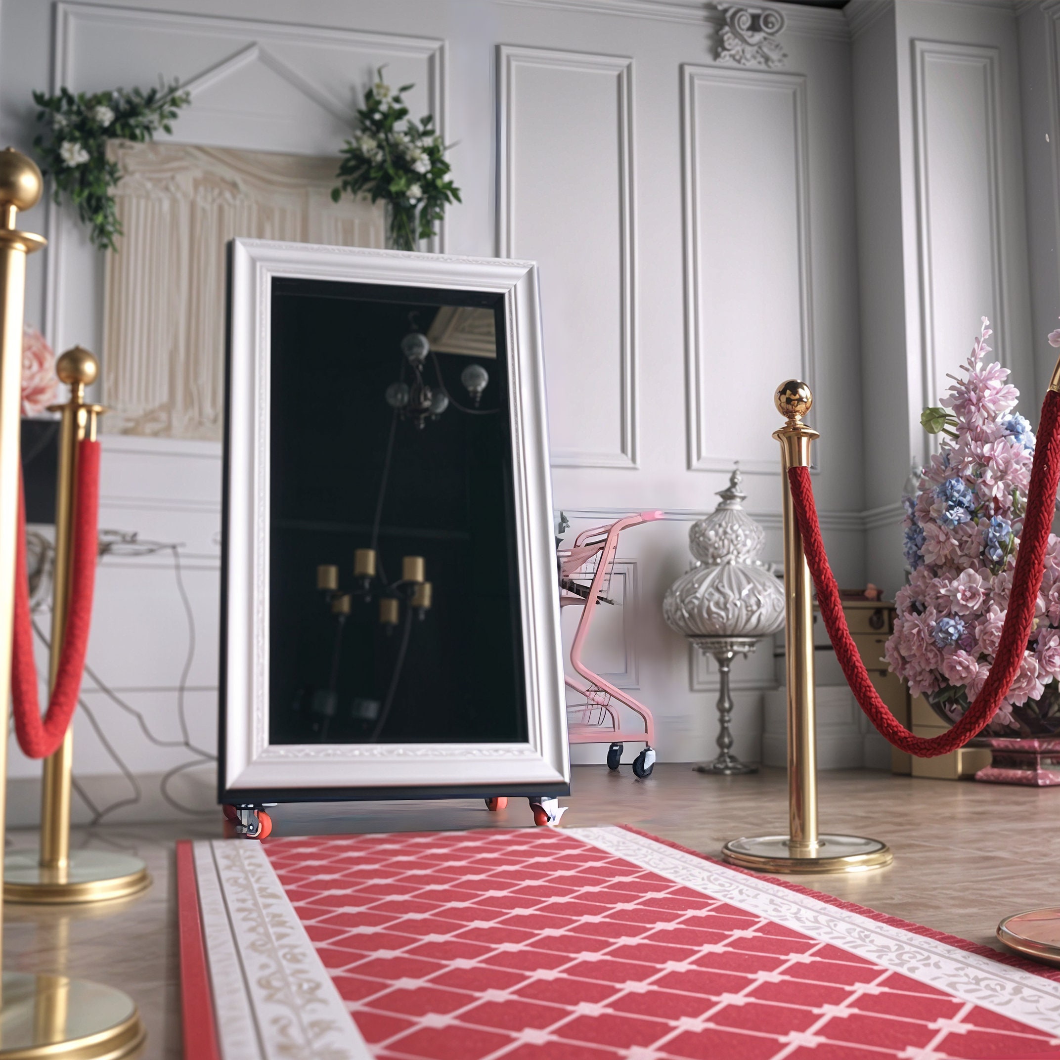 Magic Mirror photo booth, 55 or 65 inch, solid wood, Image 2 of 6