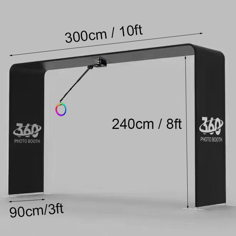 Overhead 360 photo booth with a spinning arm above, Image 6 of 9