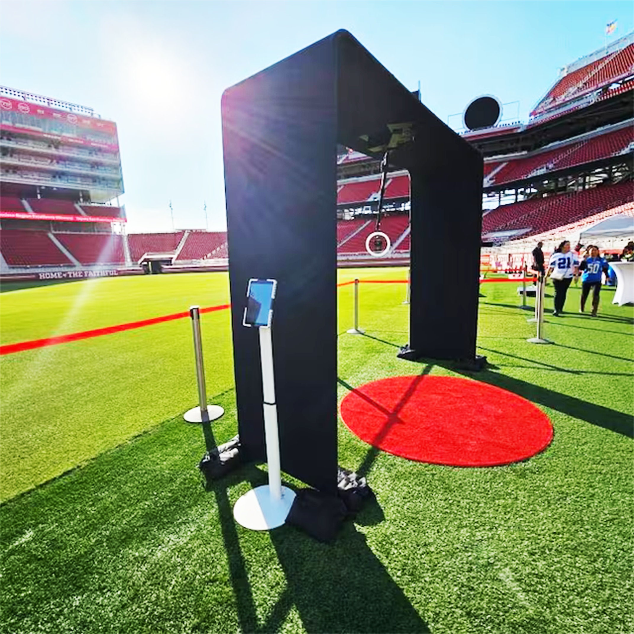 Overhead 360 photo booth with a spinning arm above, Image 2 of 9