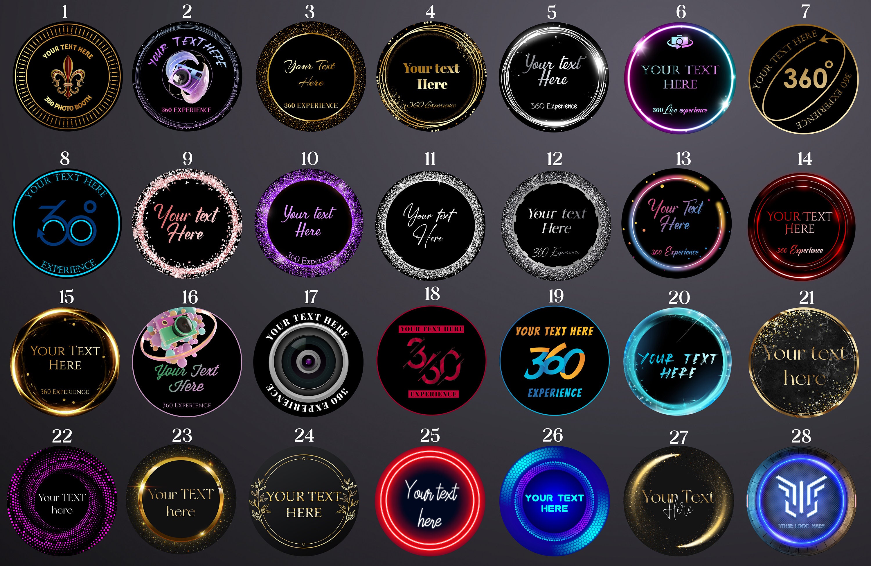 Custom logo stickers for your 360 photo booth, Image 2 of 3